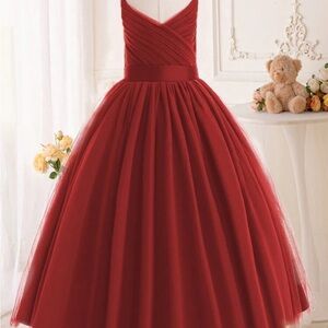Elegant Red Kids Dress